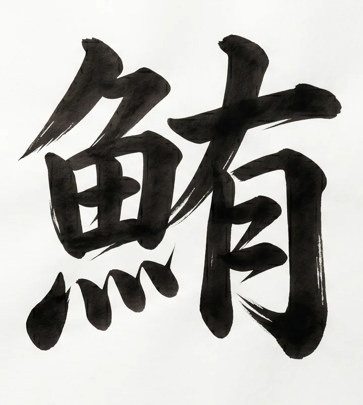 MAGURO 鮪 calligraphy